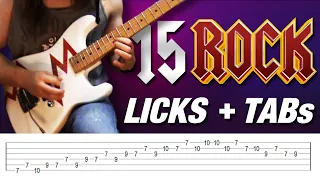 15 Rock Guitar Licks + TABs