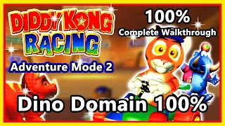 Diddy Kong Racing - 100% Complete Walkthrough | Adventure Mode 2 | Dino Domain 100%