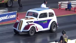 Dragstalgia 2016 part 2 Outlaw Flat Four, Gasser Circus