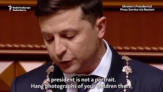 Zelenskiy Sworn In As Ukrainian President, Says He Is Dissolving Parliament