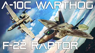 F-22 Raptor Vs A-10C Warthog DOGFIGHT | Digital Combat Simulator | DCS |