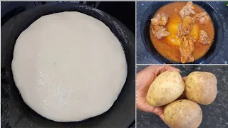 Easy Potato Fufu That Moulds Very Well || No More Box Fufu|| No pound Ghana fufu recipe