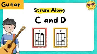 Guitar C and D Chord Changing Play along Exercise Video