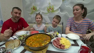 МУКБАНГ РАГУ С ГОВЯДИНОЙ / ИДЕАЛЬНЫЙ УЖИН В БОЛЬШОЙ СЕМЬЕ