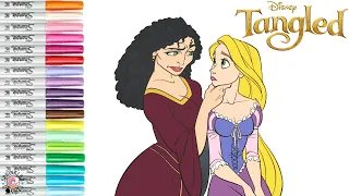 Disney Princess Coloring Book Pages Rapunzel with Mother Gothel