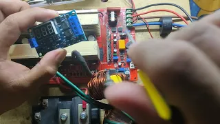 EGS002 pure sine wave inverter testing with AC watt meter with dc timer as a switch