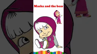 how to color a picture Masha and the Bear. #feedshorts #coloring #cartoon #mashaandthebear #viral