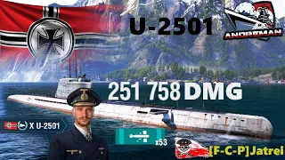 German submarine tier X U-2501 World of warships (wows)