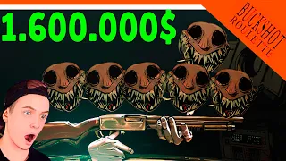 😈 DEADLY ROULETTE 1.600.000 EARNED! MY RECORD! 6 CIRCLE ✅ Buckshot Roulette Walkthrough