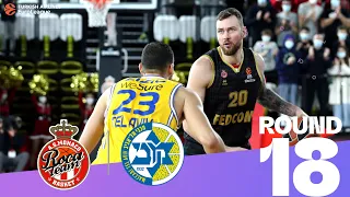 James' 13 assists help Monaco to blast Maccabi!| Round 18, Highlights | Turkish Airlines EuroLeague