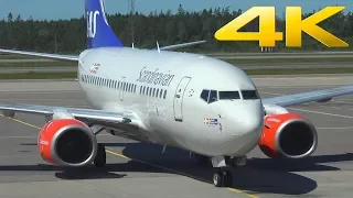 4K | Flight in old SAS Boeing 737-600 from Gothenburg to Stockholm-Arlanda