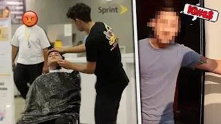 Getting Haircuts in RANDOM Stores Prank! (ANGRY STORE OWNERS)