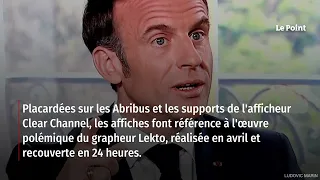 À Avignon, des affiches caricaturent Macron en Hitler