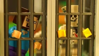 Bank Robbery LEGO Police vs LEGO Minecraft - Humor Stop Motion Animation