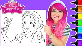 Coloring Snow White GIANT Disney Princess Coloring Page | Ohuhu Art Markers