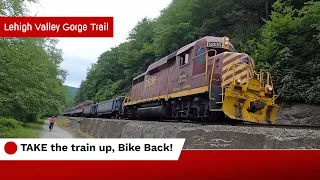 Biking in Pennsylvania's Pocono Mts:  The Lehigh Valley Gorge [Take the Train up -- Bike Back!]