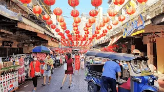 Chinese New Year 2022 • Chinese Food Market Walk in Bangkok's Chinatown 🇹🇭 Thailand 4K