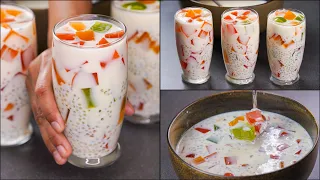 SAGO JELLY SUMMER DRINK | RAMADAN IFTAR & EID SPECIAL DRINK | TAPIOCA DRINK | HEALTHY SUMMER DRINK