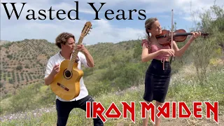 Iron Maiden - Wasted Years Acoustic | Guitar Cover on Classical Fingerstyle Guitar with Violin