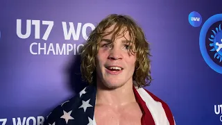 Joseph Sealey (71 kg) after winning gold at the U17 World Championships