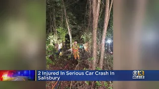 One Trapped, One Ejected During Salisbury Car Crash