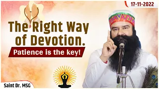 Know About The Right Way of Devotion | Saint Dr. MSG | 17th Nov 2022 | Live From Barnawa, UP