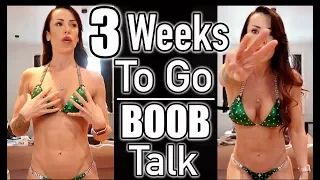 3 Weeks Out Physique Update | Boob Talk | Lip Fillers | Full Day High carb Eating