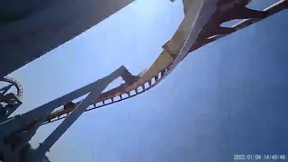 Silver Bullet Front Row POV || Knott's Berry Farm B&M Inverted Coaster