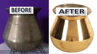 How to Clean Brass Vessels at Home || Very Easy || The best trick to CLEAN BRONZE