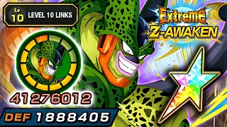 100% EZA TEQ 2ND FORM CELL LEVEL 10 LINKS + STICKER EFFECT! Dragon Ball Z Dokkan Battle