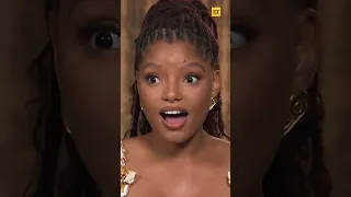 Halle Bailey REACTS to Watching The Littler Mermaid For The First Time #shorts