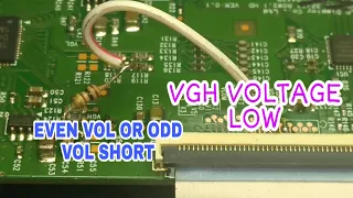 Led panel  vgh voltage is Low