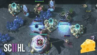 PROXY ROBO + SHIELD BATTERY - Starcraft 2 CHEESE 🧀 - Serral vs Has