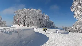 2021/2/19 野沢温泉スキー場  絶景のスカイラインコースを楽しんで、最後は超高難易度のグランプリコースで締めようとしたらひどい目に合いました…