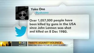 Yoko Ono tweets picture of John Lennon's bloody glasses