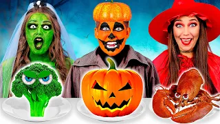 Comida de los mismos colores en el desafío de Halloween por Mutlti DO Challenge