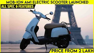Mob-ion AM1 Electric Scooter Launched - India Soon | 140 Km Range | Explained All Spec, Features