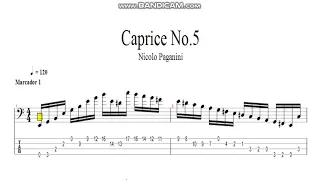 Caprice No.5_Nicolo Paganini (classical bass tab)