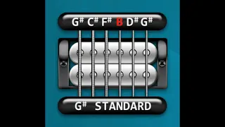 Perfect Guitar Tuner (G# Standard - G# C# F# B D# G#)