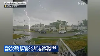 'It was like a bomb': Worker struck by lightning revived by hero officer