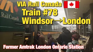 [ Canada Train ] Train #78 and London Ontario Station, VIA Rail Canada