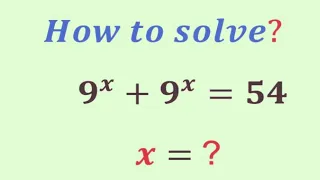 Wonderful Math Exponential Olympiad problem | rational equation |  x=?