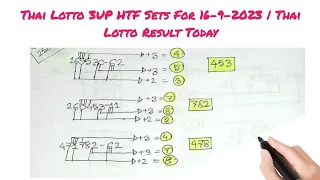 Thai Lotto and Lottery 3UP HTF Straight Rumble Sets For 16-9-2023