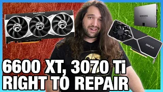 HW News - AMD RX 6600 XT, PS5 Sales, NVIDIA RTX 3070 Ti Launch, Right to Repair Report