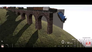 TRAINZ RAILROAD SIMULATOR - STUART JUMP SCARED! - THE BRIDGE GONE WRONG! - DELOREAN VS STUART!