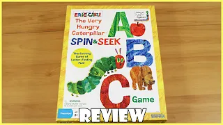 The Very Hungry Caterpillar Spin & Seek ABC Board Game Review! | Board Game Night