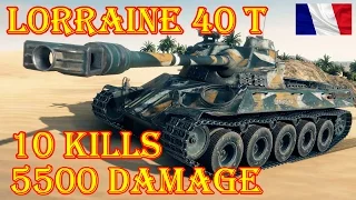 Lorraine 40 t  10 Kills, 5500 Damage Kolobanovs, Pools ★ Sand River ★ World of Tanks