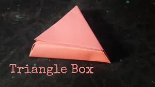 Diy Paper Triangle Gift Box | 5 Minute Diy