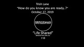 How do you know you are ready   = Trish Lane