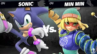 Super Smash Bros. Ultimate - Sonic vs Min Min (Stamina Battle)